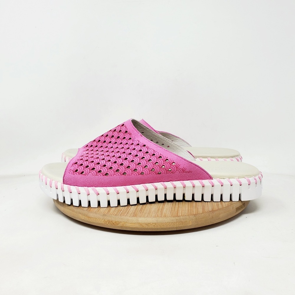 Ilse Jacobsen Tulip 1375 Shoes Women 40 Pink Slip On Comfort Slide Sandals